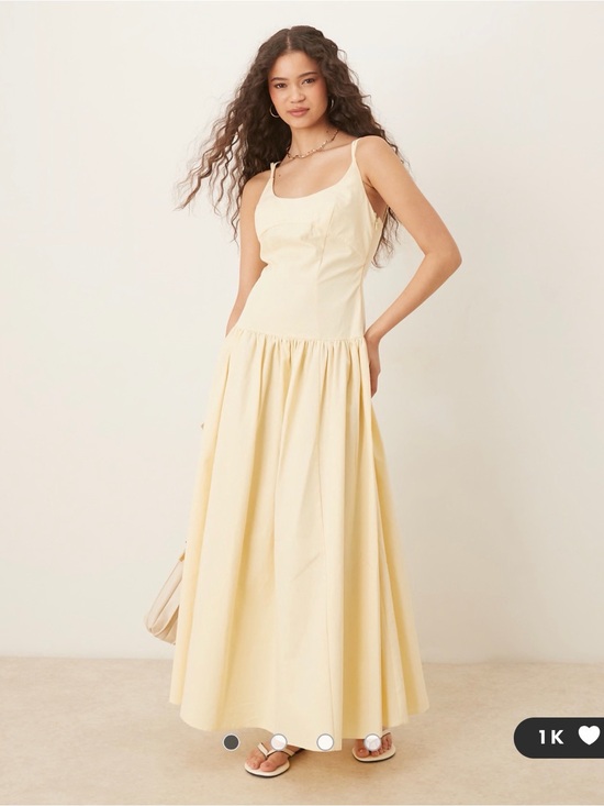 ASOS Dresses & Skirts - ASOS DESIGN premium strappy seam detail dropped waist midi dress 6